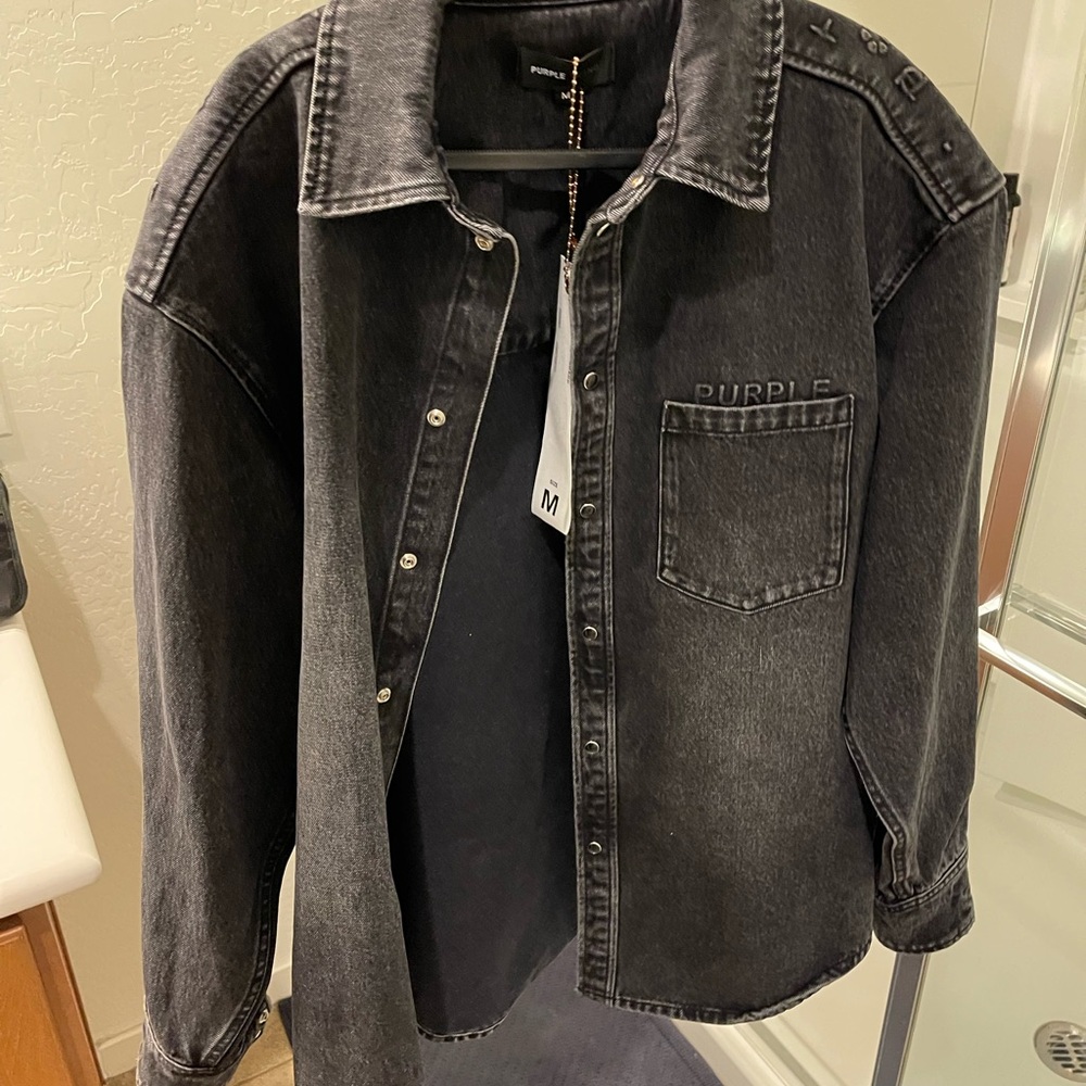 Purple Brand Black Denim Jacket